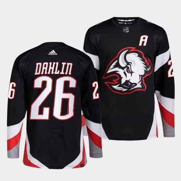 Men%27s Buffalo Sabres #26 Rasmus Dahlin Black 2022-23 Stitched Jersey->colorado avalanche->NHL Jersey